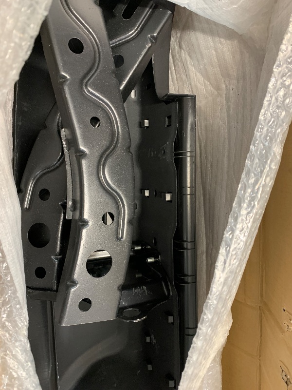 Photo 2 of KUIPERAUTO Black Rear Step Bumper Assembly Compatible for 2000-2006 Toyota Tundra Pickup with LED Square Light Steel Complete Back Bumpers