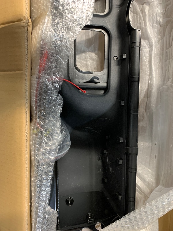 Photo 3 of KUIPERAUTO Black Rear Step Bumper Assembly Compatible for 2000-2006 Toyota Tundra Pickup with LED Square Light Steel Complete Back Bumpers