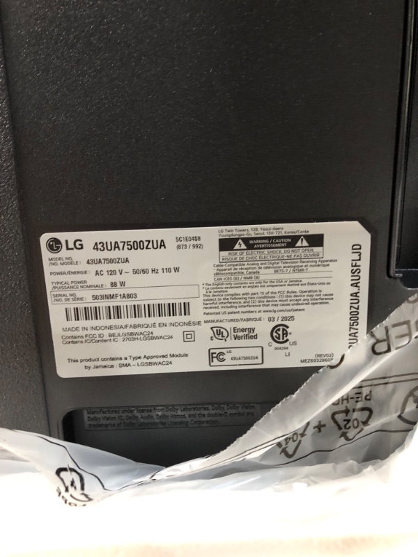 Photo 1 of ******STOCK PHOTO REFRENCE ONLY*****LG 80 Series 43" Alexa Built-in, 4K UHD Smart TV, 60Hz Refresh Rate, Filmmaker Mode, Game Optimizer (43UP8000, 2021)