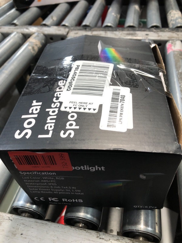 Photo 1 of ****HEAVILY USED****LEREKAM Color Solar Lights Outdoor Waterproof Spotlights with 9 Light Modes, Color Changing Solar Outdoor Lights for Decorate Festivals, Colored Solar Spot Lights Auto On/Off, RGBW 6 Pack