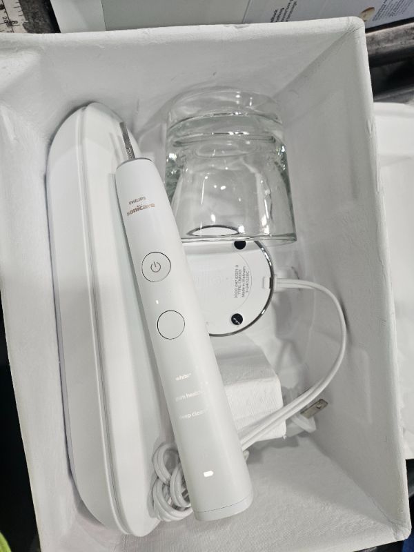 Photo 1 of Philips Sonicare DiamondClean Smart 9500 Electric Toothbrush, Sonic Toothbrush with App, Pressure Sensor, Brush Head Detection, 5 Brushing Modes and 3 Intensity Levels, White, Model HX9923/01