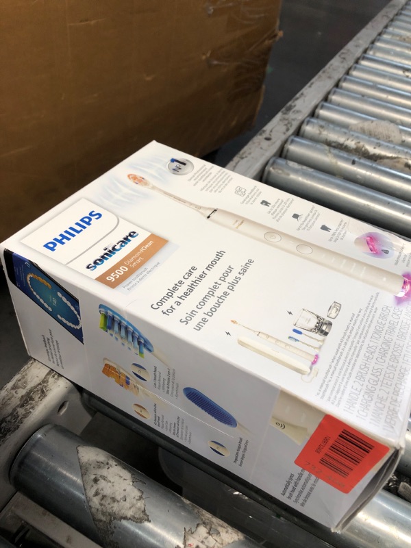 Photo 1 of Philips Sonicare DiamondClean Smart 9500 Electric Toothbrush, Sonic Toothbrush with App, Pressure Sensor, Brush Head Detection, 5 Brushing Modes and 3 Intensity Levels, White, Model HX9923/01