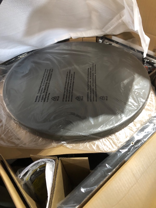 Photo 1 of ****box open for inspection****Cuisinart 360° XL Griddle Outdoor Cooking Center, 30” Round Flat Top Grill with Stainless Steel Vented Lid, Folding Prep Tables, 45,000 BTU Burners, Grease Management, Gas Grill for BBQ, Cookouts