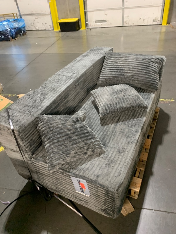 Photo 1 of ****SEE PHOTOS INCOMPLETE COUCH******Modular Sectional Sofa Cloud Sectional Couch, 106" Comfy L Shaped Black Couches for Living Room,Oversized Sofa Sleeper with Deep Seat, No Assembly Required