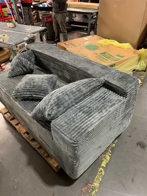 Photo 1 of ****SEE PHOTOS INCOMPLETE COUCH******Modular Sectional Sofa Cloud Sectional Couch, 106" Comfy L Shaped Black Couches for Living Room,Oversized Sofa Sleeper with Deep Seat, No Assembly Required