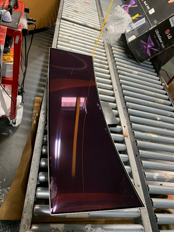 Photo 1 of *****BIG SCRATCH ON MONITOR SEE PHOTOS*******Samsung 49" Odyssey OLED G9 (G91SD) Dual QHD QD-OLED G-Sync Compatible Curved Gaming Monitor, 144Hz, 0.03ms, AMD FreeSync Premium Pro, Ergonomic Stand, 3 Year Warranty, LS49DG910SNXZA, 2024