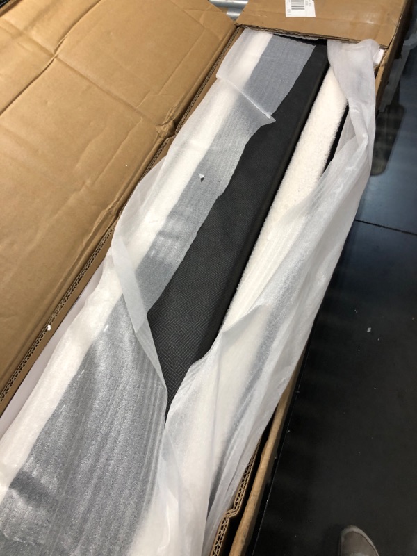 Photo 1 of ***PARTIAL SET - PRICE ADJUSTED***Allewie King Size Platform Bed Frame with Fabric Upholstered Headboard and Wooden Slats Support, Fully Upholstered Mattress Foundation/No Box Spring Needed/Easy Assembly, Beige 1 of 2 