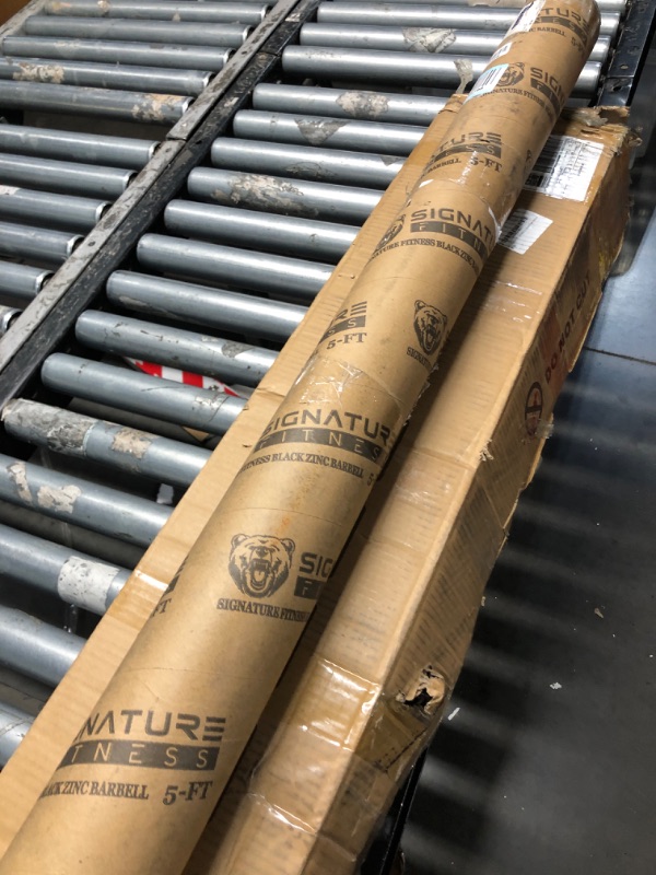 Photo 1 of ***FACTORY SEALED***Fitvids 5FT Olympic Barbell Bar for Power Lifting and Weightlifting, 700 Pound Capacity, Metal Black