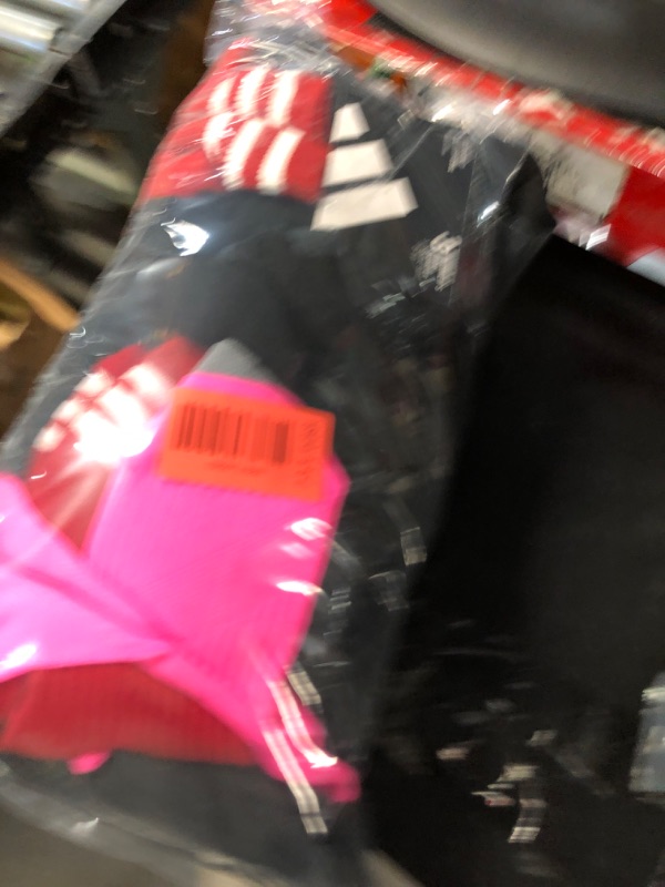 Photo 1 of mixed items adidas Womens 3-Stripe High Quarter Socks (3-Pair) with arch compression for a secure fit