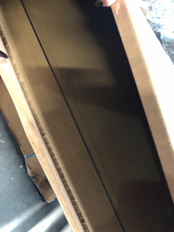 Photo 1 of [Tempered Glass] 36" x 46" Glass Chair Mat, Heavy Duty Hard Floor Mat with Round Corner and Polished Edge, Office Chair Mat for Carpet Office Home Hardwood Floor Desk