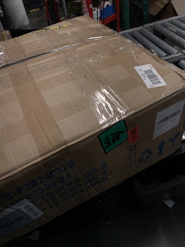 Photo 1 of (incomplete item) BFD Mid Century Modern Loveseat Couch, 56" Extra Deep 2-Seat Sofa for Small Spaces, Dark Grey