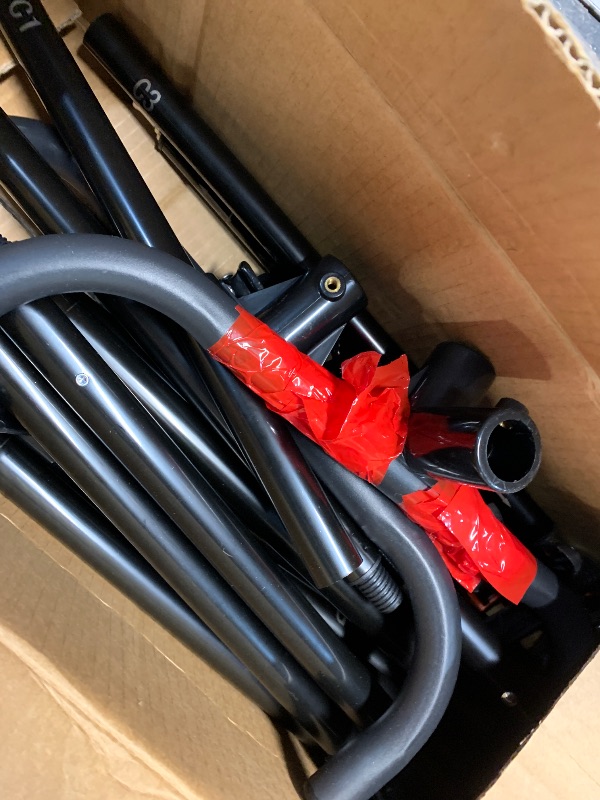 Photo 1 of (used)(incomplete) Backdrop Stand, 10x7 FT Backdrop Stand for Parties with Wheels, Moveable and Adjustable Photo Banner Stand Background Stand