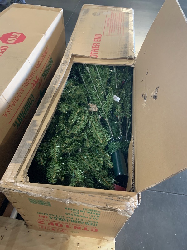 Photo 1 of *************INCOMPLETE ITEM, THI SI ONLY BOX # 2 OUT OF 2 TOTAL***************
National Tree Company 12 ft Pre-Lit Dunhill Fir Artificial Christmas Tree, 1,500 Clear Lights, 7,794 Tips, Includes Stand, Green