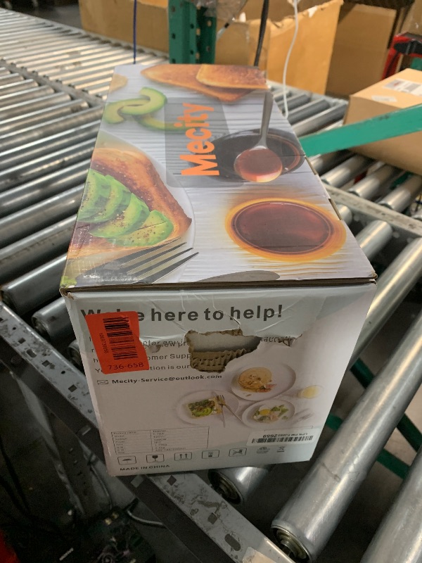 Photo 1 of ****HAS MINOR DAMAGE***Mecity 4 Slice Toaster Touch Screen 1.5" Long Slot, Stainless Steel Smart Bread Toaster for Bagel Muffin Waffle Gluten Free Breads, Timer, Defrost, Reheat, 120V 1400W