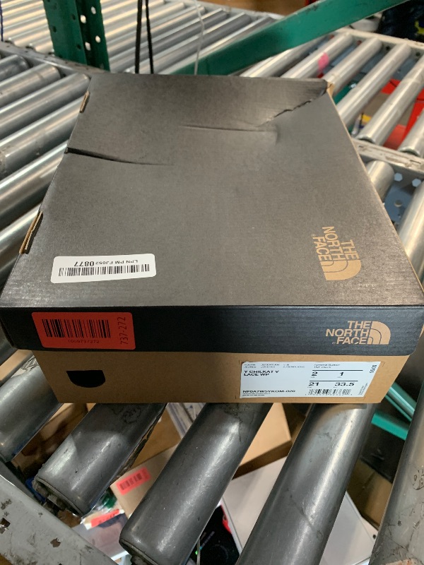 Photo 1 of ***(HEAVILY USED/ MINOR DAMAGE)***The North Face Kids' Chilkat Lace V Insulated Waterproof Snow Boot | Seam-Sealed Outdoor Shoe, Almond Butter/TNF Black, 2