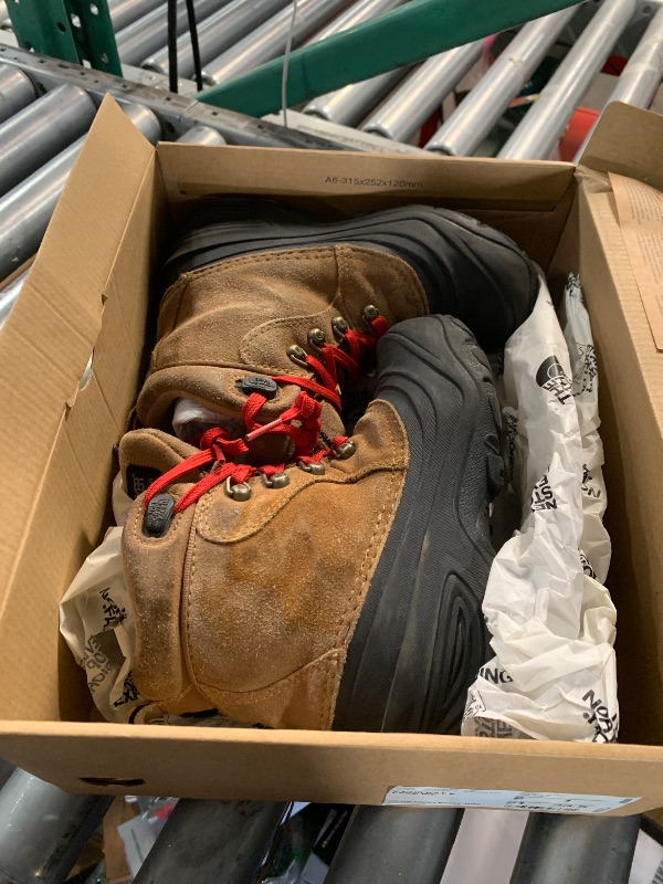 Photo 1 of ***(HEAVILY USED/ MINOR DAMAGE)***The North Face Kids' Chilkat Lace V Insulated Waterproof Snow Boot | Seam-Sealed Outdoor Shoe, Almond Butter/TNF Black, 2
