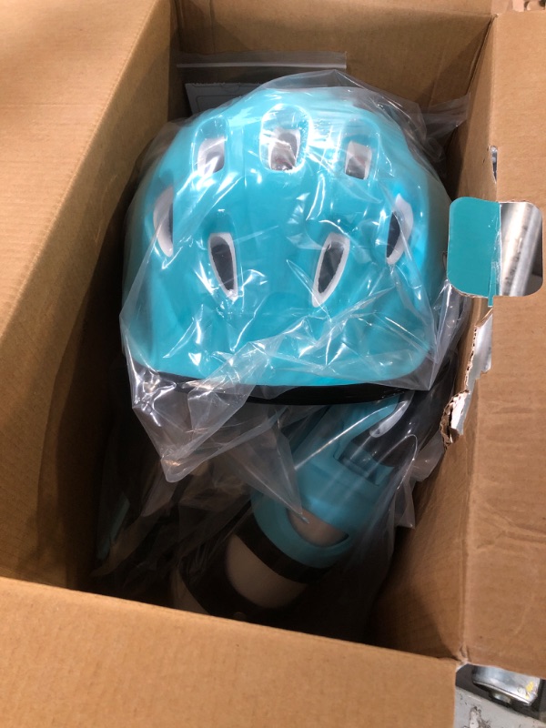 Photo 1 of ***STOCK PHOTO FOR REFERENCE ONLY***Adjustable Inline Skates, Fun Beginner Roller Skates for Kids, Youth, Girls, Men and Women (Teal, Medium - Big Kid (1-4 US))