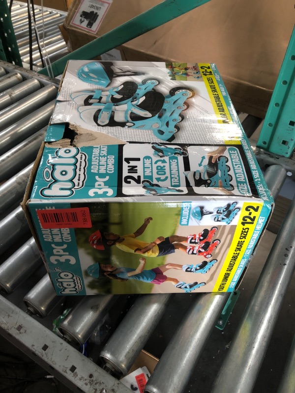 Photo 1 of ***STOCK PHOTO FOR REFERENCE ONLY***Adjustable Inline Skates, Fun Beginner Roller Skates for Kids, Youth, Girls, Men and Women (Teal, Medium - Big Kid (1-4 US))