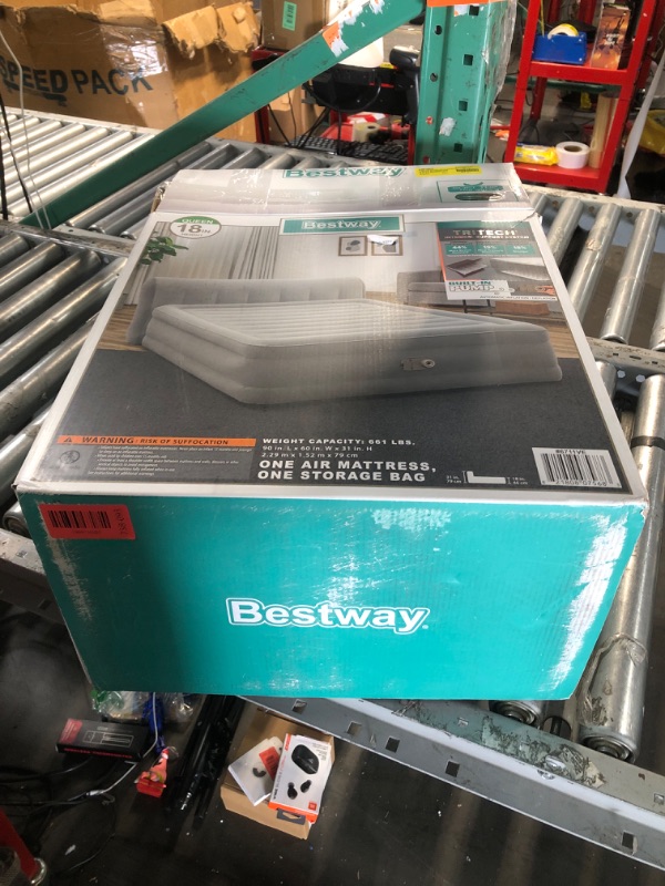 Photo 1 of ***STOCK PHOTO FOR REFERENCE ONLY***Air Mattress Full with Built in Pump,18''Inflatable Mattress of Upgraded Vertical Beams,Self Inflatable/Deflation Blow Up Mattress in 3 Mins,Flocked Top Airbed with Carry Bag for Home, Camping