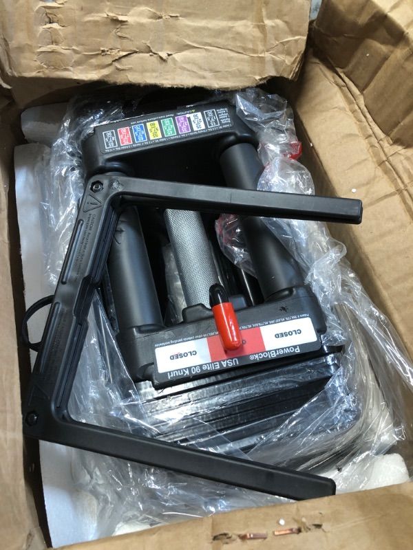 Photo 1 of *ONLY ONE* PowerBlock Elite USA 50 Pound Adjustable Dumbbell, 5-50 lb. Dumbbell, Durable Build, Innovative At Home Workout Equipment, Includes Stage 1, 2 & 3 Expansions Gray