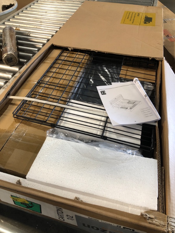 Photo 1 of ***PARTIAL SET******STOCK PHOTO FOR REFERENCE ONLY***ONLY BOX 1 OF 2**Queen Size Bed Frame with Upholstered Headboard, 4 Storage Drawers, Heavy-Duty Metal Structure - No Box Spring Needed, Easy Assembly(Black)