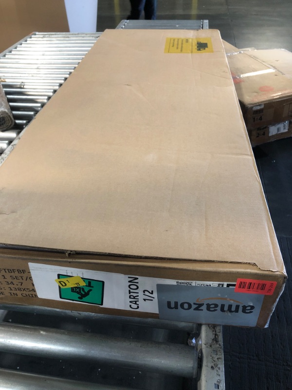 Photo 1 of ***PARTIAL SET******STOCK PHOTO FOR REFERENCE ONLY***ONLY BOX 1 OF 2**Queen Size Bed Frame with Upholstered Headboard, 4 Storage Drawers, Heavy-Duty Metal Structure - No Box Spring Needed, Easy Assembly(Black)