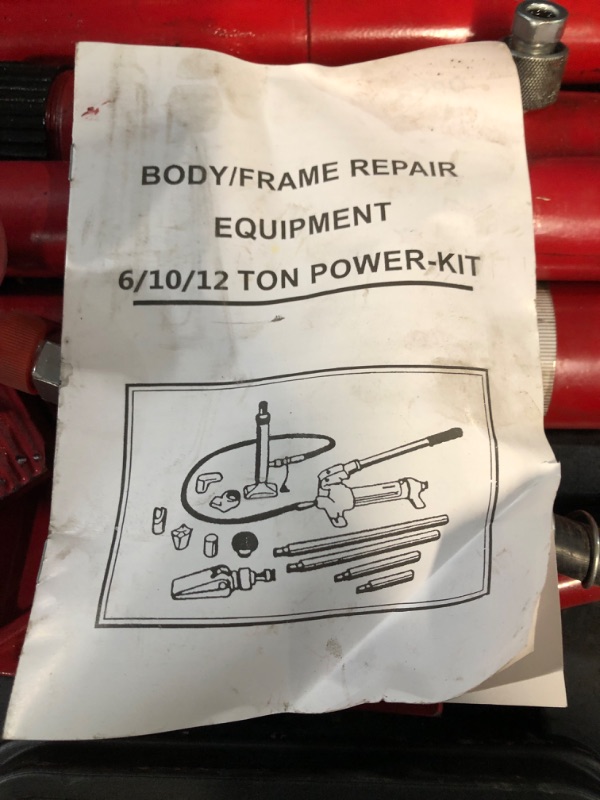 Photo 1 of ?***DAMAGED - SEE NOTES/PICTURES***12-Ton Heavy Duty Porta Power Hydraulic Jack Kit, Professional Hydraulic Ram Pump System with 55-Inch/1.4m Oil Hose, Portable Storage Case for Trucks, Tractors, Auto Repair