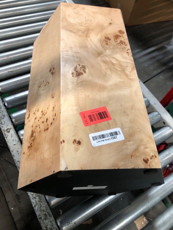 Photo 1 of ***DAMAGED - SEE NOTES/PICTURES***Kate and Laurel Berkett Hexagon Burlwood Side Table, 14 x 12 x 19, Natural Wood, Transitional End Table for Use as Burlwood Nightstand, Living Room Pedestal Table, or Bedroom Vanity Stool