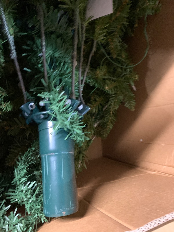 Photo 3 of National Tree Company 9 ft Pre-Lit Dunhill Fir Artificial Christmas Tree, 900 LED Lights, 4,026 Tips, Foot Pedal, 10 Light Functions, Includes Stand, Green