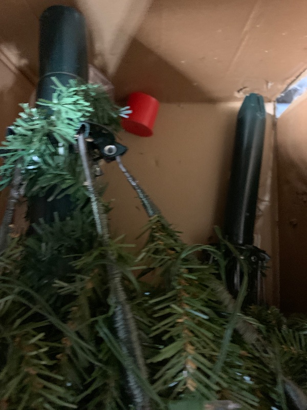 Photo 4 of National Tree Company 9 ft Pre-Lit Dunhill Fir Artificial Christmas Tree, 900 LED Lights, 4,026 Tips, Foot Pedal, 10 Light Functions, Includes Stand, Green