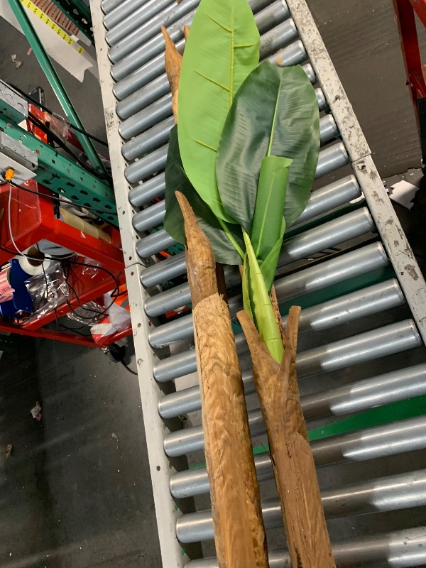 Photo 1 of ***DAMAGED - SEE NOTES/PICTURES***Maia Shop 4ft Artificial Banana Tree Plant for House, Apartment or Office – Realistic Fake Indoor Plants for Living Room, Kitchen, Bedroom, Entryway or Bathroom – Faux Greenery for Home Décor