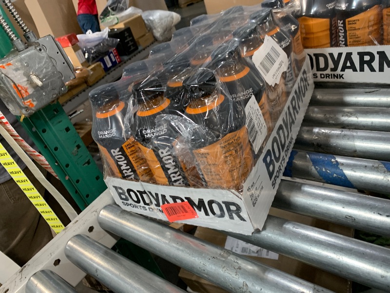 Photo 1 of (BESTBEFORE 12/9/25 

BODYARMOR Sports Drink, Orange Mango, Electrolyte Drink Hydration, 28 Fl Oz Bottles (15 Pack), Flavored Coconut Water with B Vitamins & Antioxidants