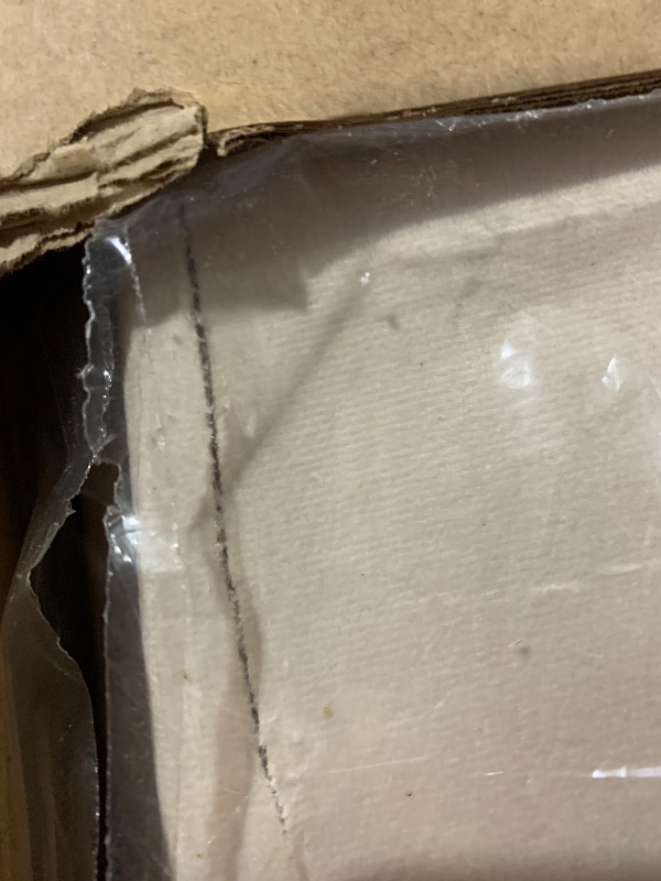 Photo 1 of ***DAMAGED - SEE NOTES/PICTURES***VASAGLE King Bed Frame with Tall Headboard, Upholstered Platform Bed Frame King Size, with Wingback Tufted Headboard and Footboard, Wooden Slats, No Box Spring Needed, Cappuccino Beige URMB884W01