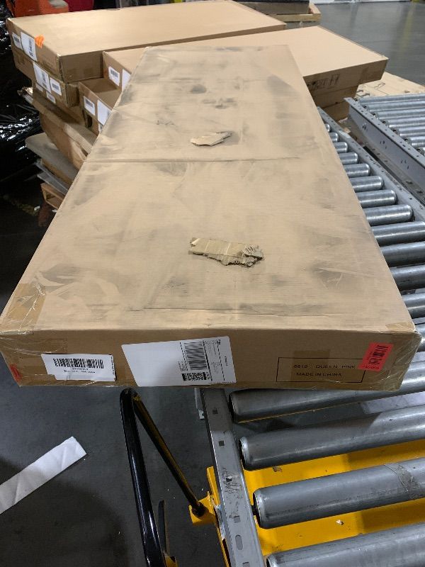 Photo 1 of ***FACTORY SEALED***
IOILORI Queen Size Upholstered Platform Bed, Queen Size Bed Frame with Tufted Button Headboard, Sturdy Frame Wooden Slats, No Spring Mattress Required, Noiseless, Easy to Assemble, Pink