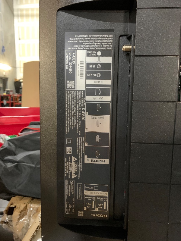 Photo 5 of Sony 43-Inch Class 4K Ultra HD BRAVIA 3 LED Smart TV with Google TV, Dolby Vision HDR, and Exclusive Features for PlayStation®5 (K-43S30)