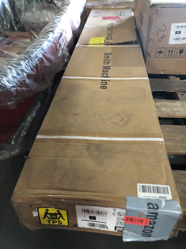 Photo 1 of ****ONLY PART A OF THE SET*****GarveeLife Smith Machine Home Gym All in One, 2200 LBS Squat Rack Power Cage with Smith Bar, LAT Pull-Down, Cable Systems, Leg Hold-Down and More Attachments, Workout Equipment (Red Black)