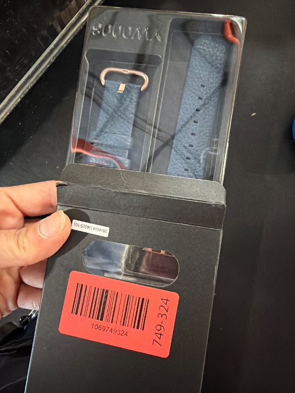 Photo 1 of ***(STOCK PHOTO FOR REFERENCE ONLY/ COLOR WILL VARY)***Fullmosa Leather Bands Compatible with Apple Watch Band 42mm 41mm 40mm 38mm for Women Men, Top Grain Genuine Leather Strap for iWatch Series 11/10/9/8/7/6/5/4/3/2/1,SE3/2/1, Blue/Rose Gold