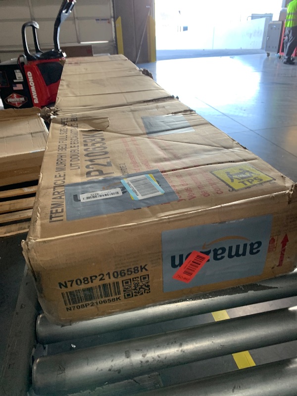 Photo 1 of ****Partial Set Box 2 Only****
Merax Full Size Murphy Bed Wall Bed with Shelves, Drawers and LED Lights,White