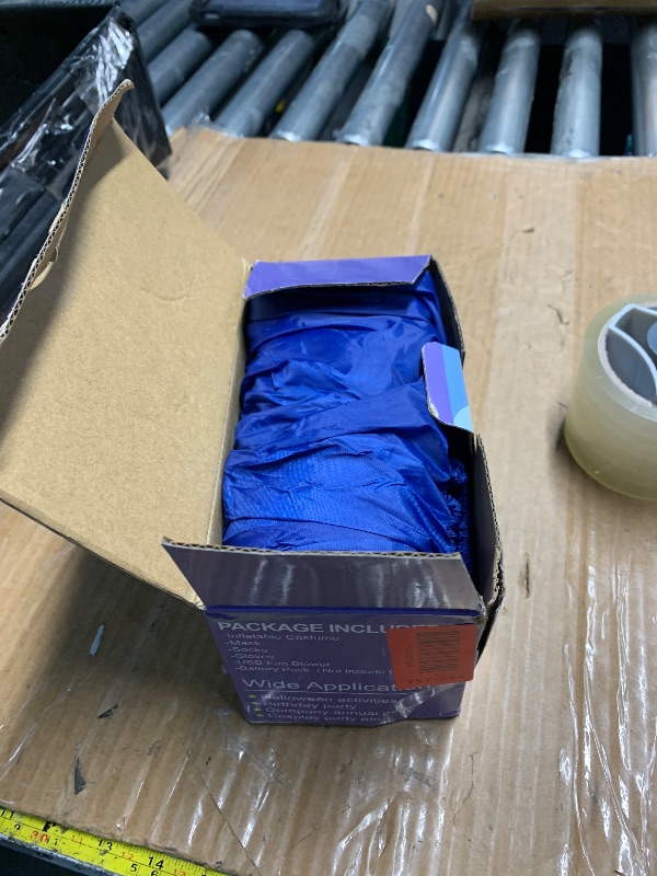 Photo 1 of (missing mask) YEAHBEER Inflatable Costume Inflatable Costume for Adult Inflatable Costumes Adult Size Inflatable Body Suits Pants 14x3x12(Blue)