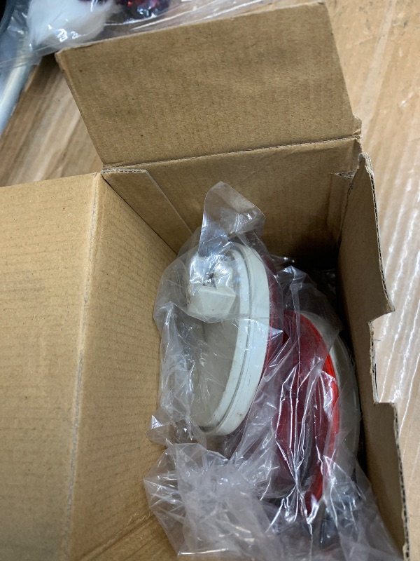 Photo 1 of (see all images) Partsam 4" Inch Round Truck Trailer Led Tail Stop Brake Lights Taillights Running Red and Amber Parking