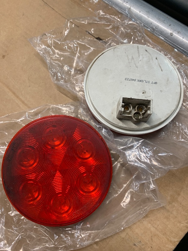 Photo 1 of (see all images) Partsam 4" Inch Round Truck Trailer Led Tail Stop Brake Lights Taillights Running Red and Amber Parking