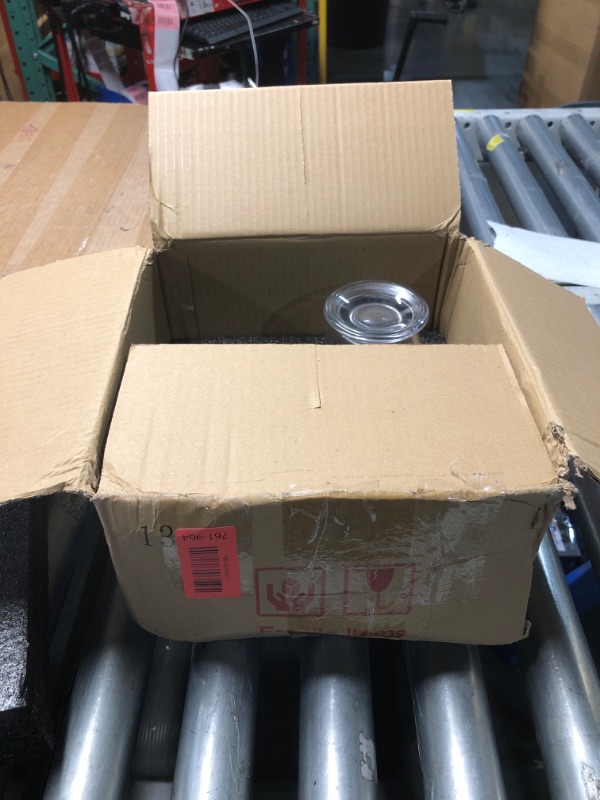 Photo 1 of (missing one) Mfacoy Glass Coffee Mugs Set of 4, Clear Large Coffee Mug 15 Oz With Handles for Hot Beverages, Clear Mugs for Tea