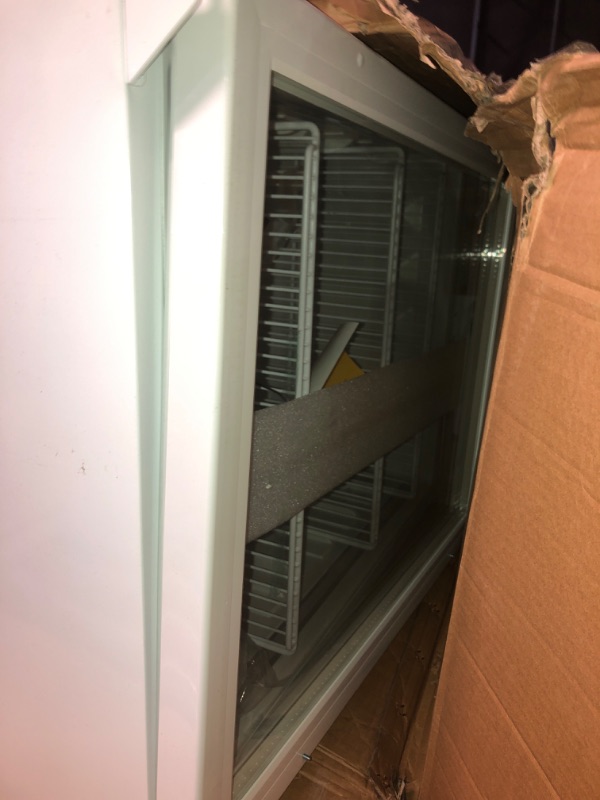 Photo 1 of **SEE NOTES** Tylza Beverage Refrigerator 24 Inch, Under Counter/Freestanding Drink Fridge, 190 Cans Beverage Cooler with Glass Door, Reversible Door, Low Noise, Quick Cooling - for Beer, Soda, ETC, White