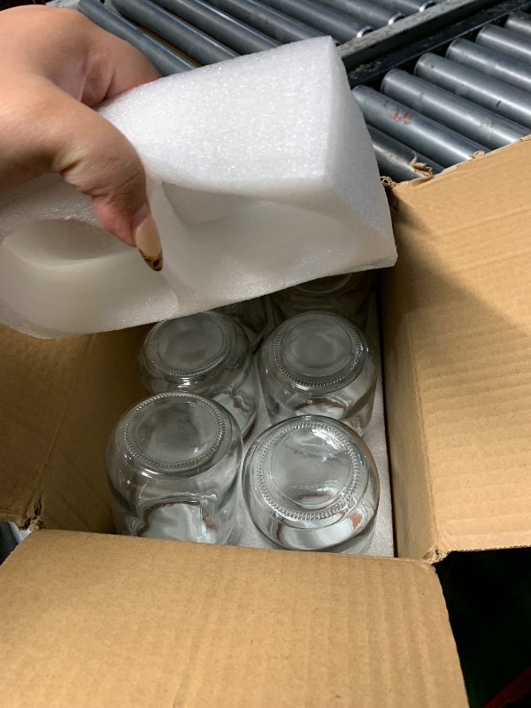 Photo 1 of [6 Pack] 16 oz. Regular-Mouth Glass Mason Jars with Metal Airtight Lids and Bands for 1 Pint Canning, Preserving, & Meal Prep