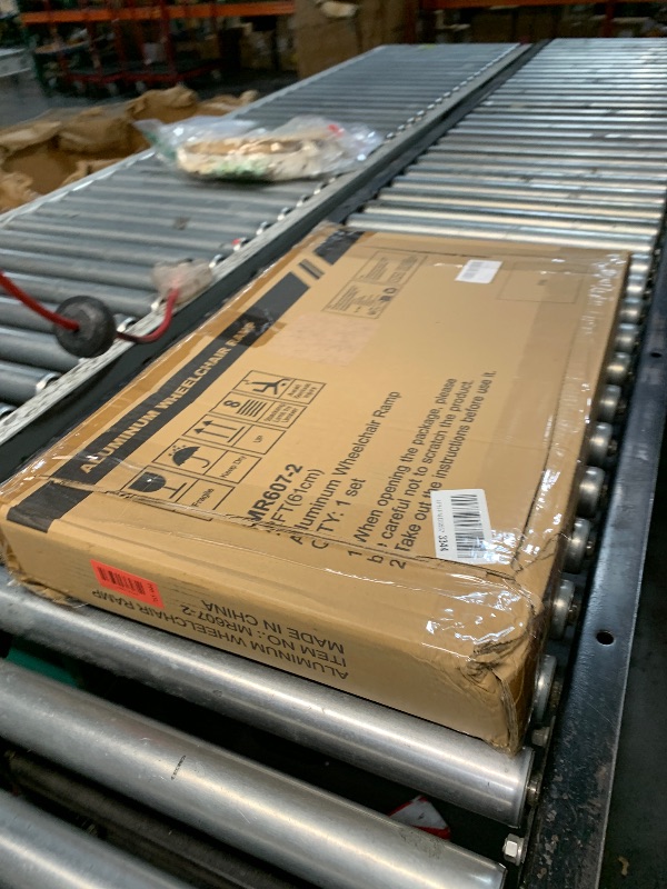 Photo 1 of (damaged corner) Ruedamann 2 Feet Portable Wheelchair Ramp for Doorways, Non-Slip Aluminum Wheelchair Ramp, Folding Ramp