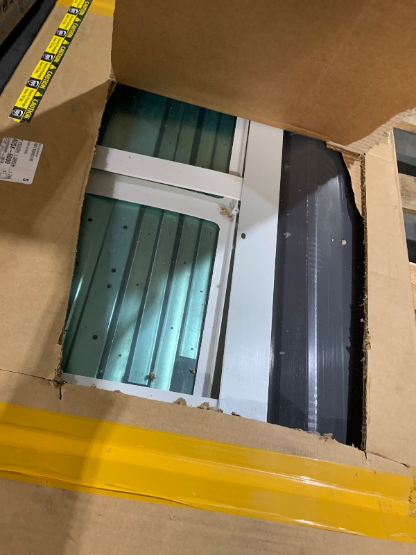 Photo 1 of ***BOX 1/2***YITAHOME Outdoor Horizontal Storage Sheds w/o Shelf, Weatherproof Resin Tool Shed, Multi-Opening Door for Storage of Bike, Trash Cans, Garden Tools, 35 cu ft, Waterproof, Lockable, Dark Gray