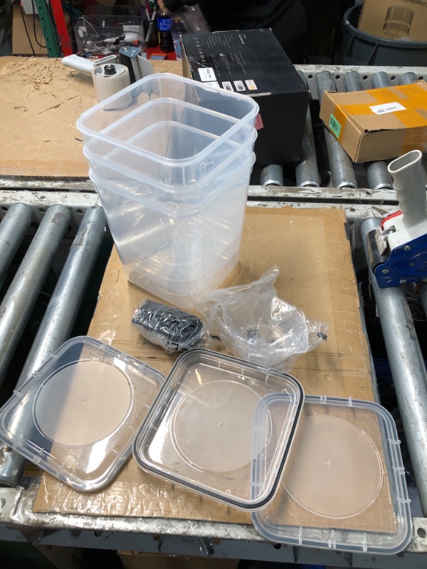 Photo 1 of ***MISSING ONE CONTAINER**(READ NOTES)
Large Thicker Food Storage Containers with Lids Airtight 5.3L/179Oz, 4pcs Plastic Pantry Storage Container for Dry Food/Flour/Sugar/Pasta/Cereal/Baking Supplies, Canister for Kitchen Organization