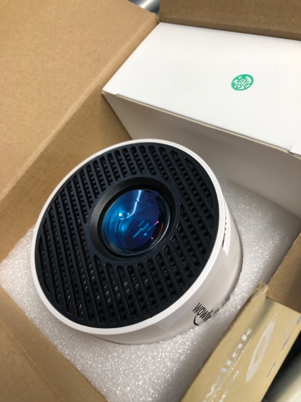 Photo 1 of [Built-in Apps & 2025 Upgraded] Mini Projector with WiFi 6 and Bluetooth 5.4 Support 4K 1080P Auto Keystone 180° Rotatable Projector Portable Compatibile with HDMI/TV Stick/Memory Stick/Laptop, White