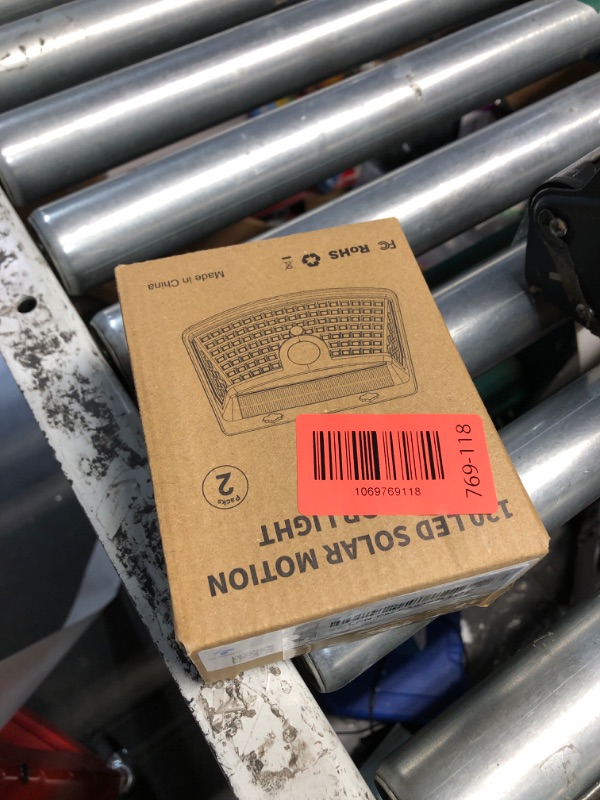 Photo 1 of ***(PARTS ONLY/ NON FUNCTIONAL)***Aootek New Solar Motion Sensor Lights 120 LEDs with Lights Reflector,270° Wide Angle, IP65 Waterproof, Step Lights for Front Door, Yard, Garage, Deck (Front Button 2-Pack)