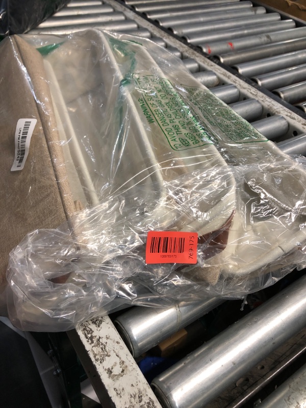 Photo 1 of ***(SEE NOTES BEFORE BIDDING)***DECOMOMO Narrow Storage Bins Small Baskets for Organizing Bathroom, Toilet Tank, Towel Storage, Entryway, Gifts (Beige and White - Set of 4)